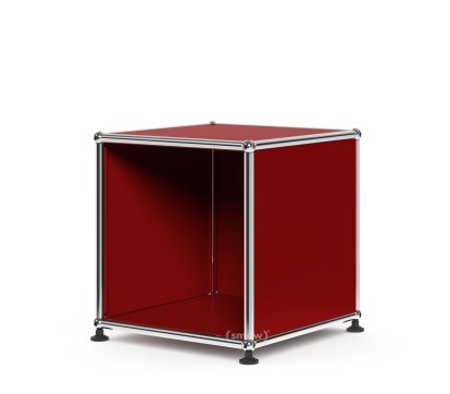 Table d'appoint USM Haller pour salle d'attente, H 35 x L 35 x P 35 cm, Rouge rubis USM