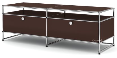 Meuble TV L USM Haller, Marron USM