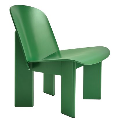 Fauteuil Chisel, Hêtre laqué vert