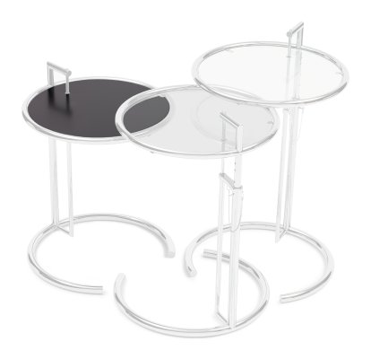 Adjustable Table E 1027 Verre de replacement, Dessus en métal noir
