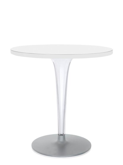 Table à manger TopTop, Rond Ø 70 x H 72 cm, Stratifié, Blanc