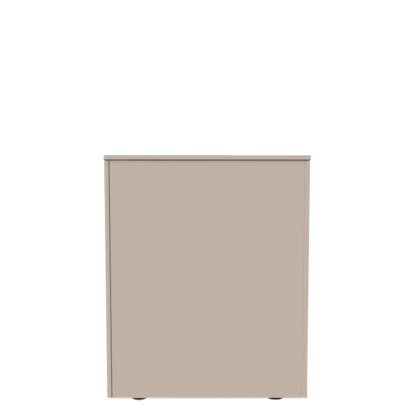 Buffet Aventa Sideboard avec portes, 60 cm, 3 Grilles de hauteur, Mélamine gris cachemire, Patin en plastique