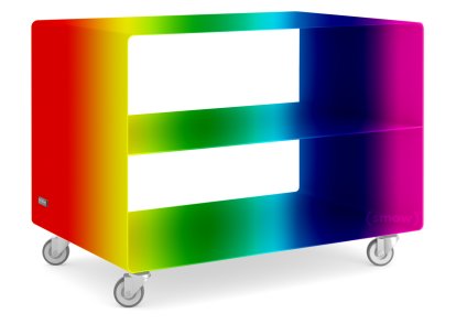 Caisson à roulettes R 103, Monochrome, Couleur au choix (RAL Classic), Roulettes industrielles