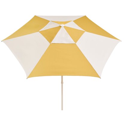 Parasol Terrazza Hexagone, Ocre / blanc cassé, Sans pied de parasol
