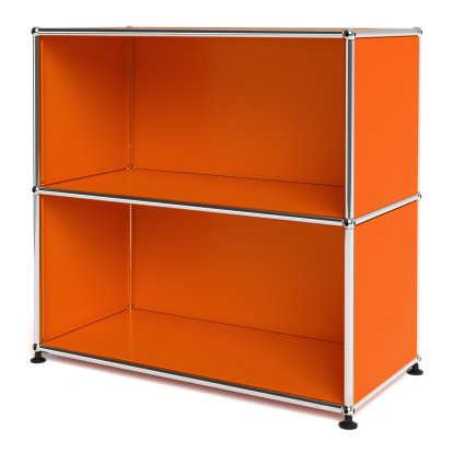 Meuble mixte Sideboard M USM Haller  ouvert, Orange pur RAL 2004
