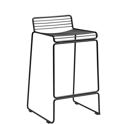 Tabouret de bar Hee , Version cuisine: hauteur de l'assise 65 cm, Noir