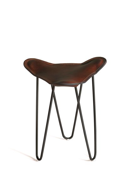 Trifolium Stool, Moka, Acier thermolaqué noir