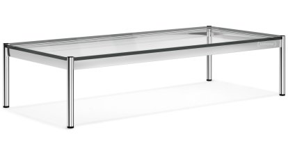 Table basse USM Haller, 150 x 75 cm, Verre, Transparent