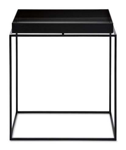 Table avec plateau Tray , H 40/44 x L 40 x P 40 cm, Noir