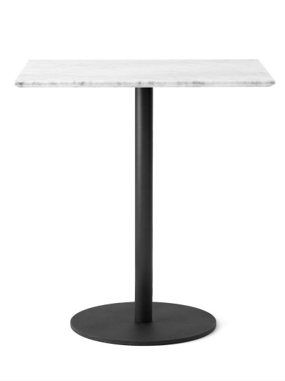 Table de bistro In Between, SK16 rectangulaire, Bianco carrara / Noir