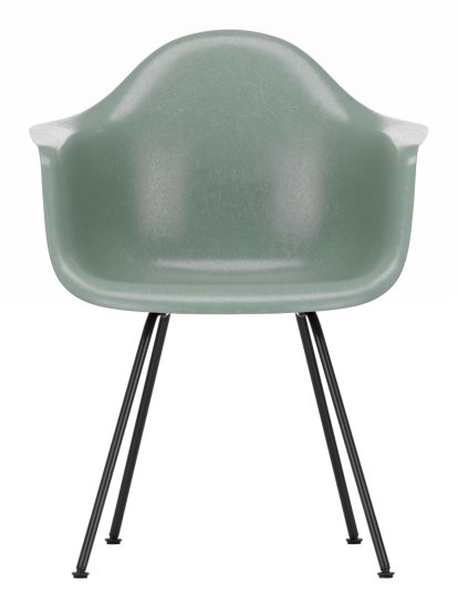 Eames Fiberglass Armchair DAX, Eames sea foam green, Noir basic