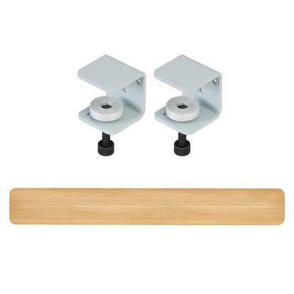 Etagère murale Tiptoe chêne massif, Étagère murale 150 cm, Bleu pâle
