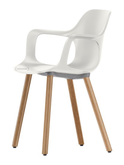 Chaise HAL Armchair Wood, Coton blanc, Chêne naturel massif avec vernis de protection