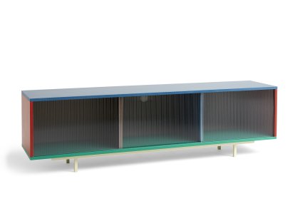 Vitrine Colour Cabinet L, Avec portes en verre cannelé