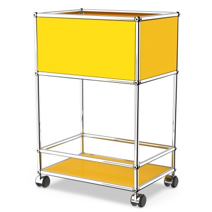 USM Haller meuble de bar type 2, Jaune or RAL 1004, Roulettes dures pour tapis