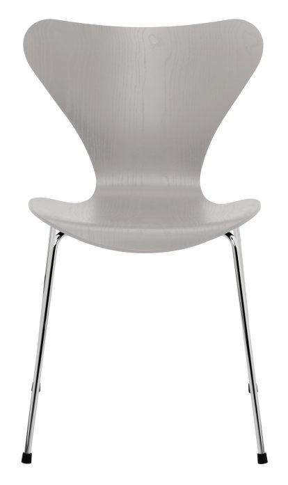 Série 7 chaise 3107, Frêne coloré, Nine grey, Chromé