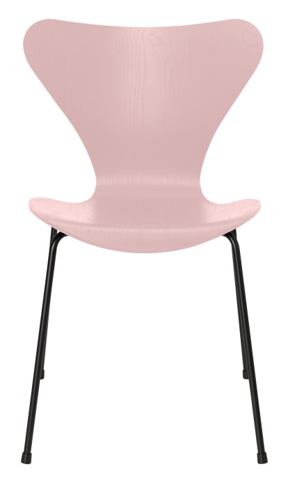Série 7 chaise 3107, Frêne coloré, Pale Rose, Noir