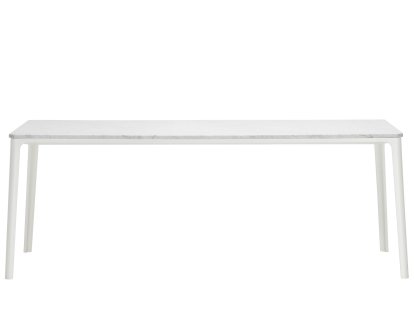 Plate Dining Table, 200 x 90 cm, Marbre Carrara, Blanc