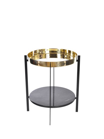 Deck Table, Laiton, Noir Marquina