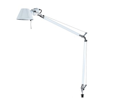 Lampe de table Tolomeo, Blanc, Avec socle de fixation USM pour point d'adaptation aux meubles USM Halle, Ampoule halogene