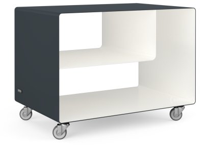 Caisson à roulettes R 106, Bicolore   , Gris anthracite (RAL 7016) - Blanc pur (RAL 9010), Roulettes industrielles