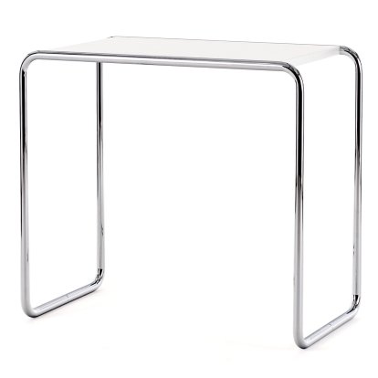 Table d'appoint B 9 Bauhaus originale, B 9d (H 60 x l 66 cm), Éléments peints, Blanc pur (RAL 9010)