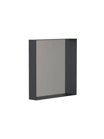 Unu Miroir rectangulaire, H 40 x L 40 cm, Noir mat