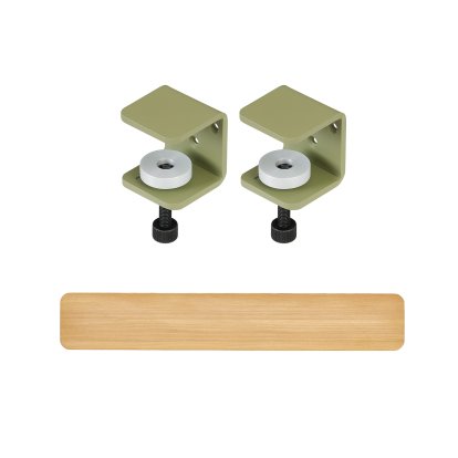 Etagère murale Tiptoe chêne massif, Étagère murale 120 cm, Vert kaki