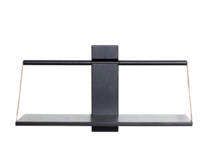 Étagère Wood Wall, L (60 x 25 x 32 cm), Noir