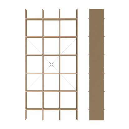 Étagère FNP 4, MDF marron ciré