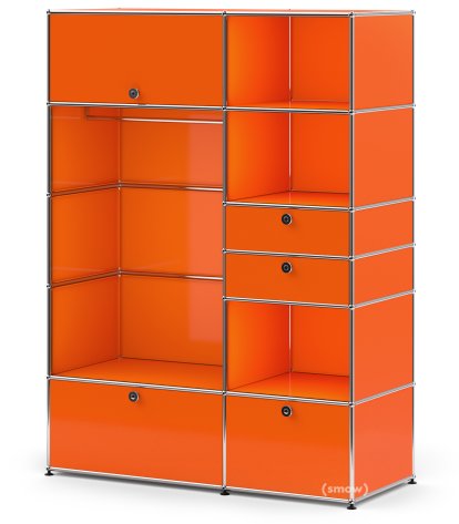 Armoire-penderie USM Haller Type 1, Orange pur RAL 2004
