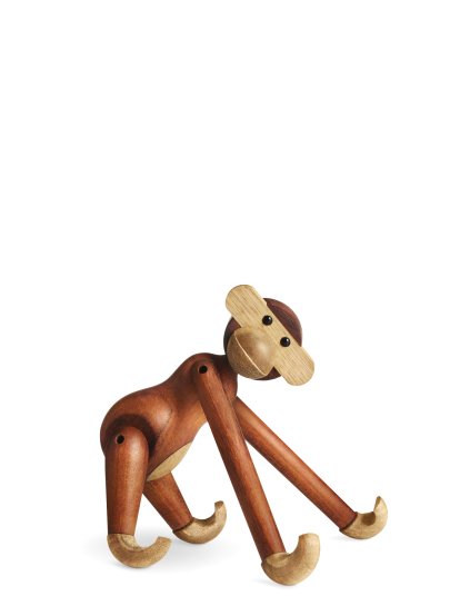 Figurine Singe, Petit (H 19 cm), Teck/Limba