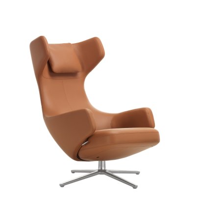 Fauteuil Grand Repos, Fauteuil Grand Repos, Cuir Premium F cognac, 40 cm, Poli