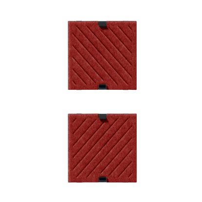 USM Haller Soft Panel Mono pour étagère USM, 35 cm x 35 cm, Rouge, Diagonales