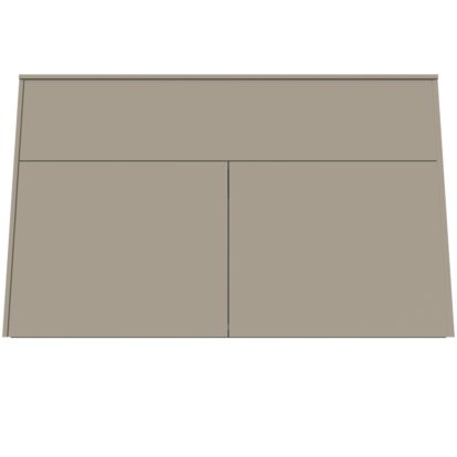 Buffet Aventa avec porte et tiroirs, 120 cm, 3 Grilles de hauteur, Mélamine gris pierre, Montage murale