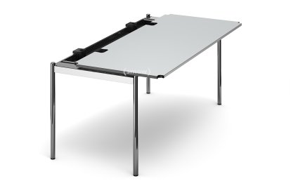 Table USM Haller Advanced, 175 x 75 cm, 02-Stratifié gris perle, Sans plateau coulissant