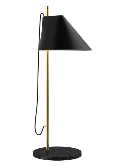 Lampe de table Yuh, Noir/Laiton