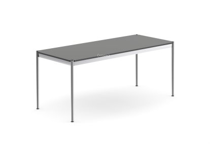 Table USM Haller, 175 x 75 cm, Stratifié, Gris moyen