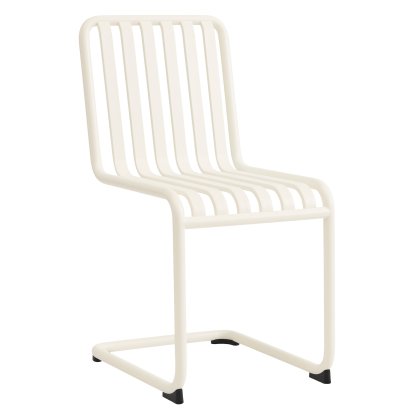 Chaise cantilever Palissade, Blanc crème, Sans accotoirs