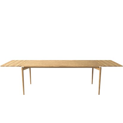 Table PUREdinner, 190 x 85 cm, Chêne huilé blanc, Avec 2 panneaux d'extension de même couleur (L 190-290 cm)