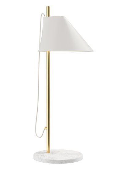 Lampe de table Yuh, Blanc/Laiton
