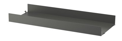 Planche métal String System, 78 x 30 cm, Rebord haut, Gris foncé