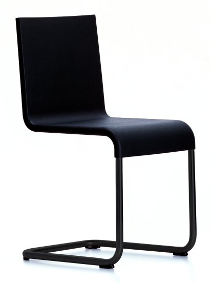 Chaise .05, Non-empilable, Noir basic, Noir peint par poudrage