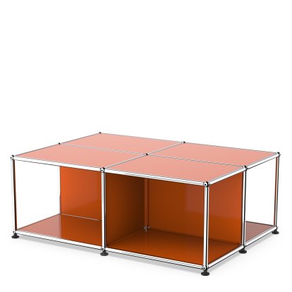 USM Haller table basse avec surfaces, Orange pur RAL 2004