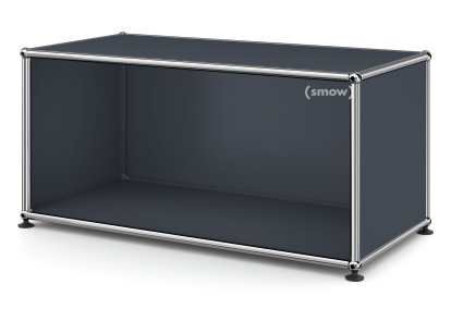 Meuble bas Lowboard M USM Haller ouvert, Anthracite RAL 7016