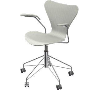 Série 7 Chaise de bureau pivotante 3217, Frêne coloré, Nine grey