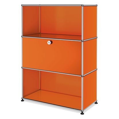 Meuble haut Highboard M avec 1 porte battante , Orange pur RAL 2004