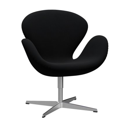 Fauteuil Swan (cygne), 40 cm, Christianshavn, Christianshavn 1175 - Noir uni