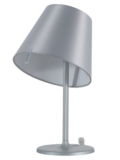 Lampe de table Melampo Notte, Gris aluminium