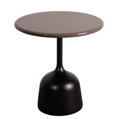 Table d'appoint Glaze, Pierre de lave - Taupe, Gris lave